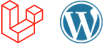 Laravel + WordPress Logo