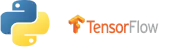 Python with TensorFlow Logo